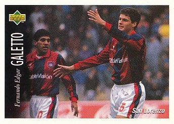 Fernando Edgar Galetto San Lorenzo 1995 Upper Deck Futbol Argentina #74